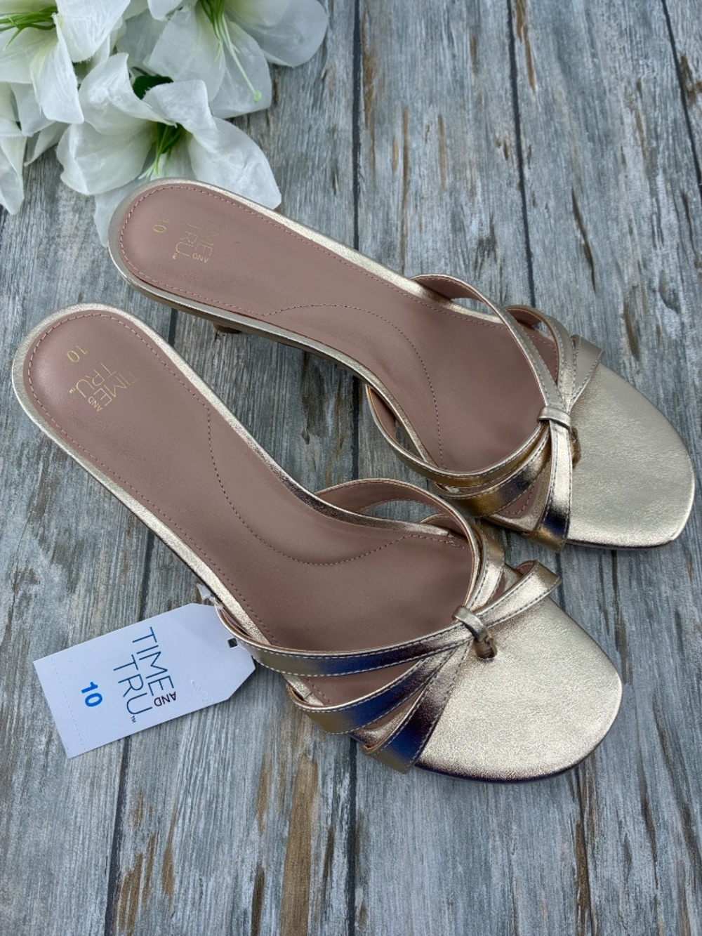 Kitten Heels Mike Sandals Shoes Size 10